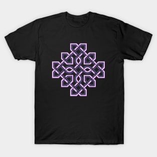 Celtic Cross Weaved Purple T-Shirt